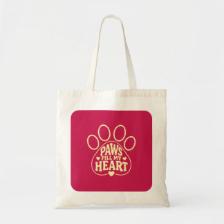 Tasche für Hundeliebhaber - Pfotenabdruck-Typograf