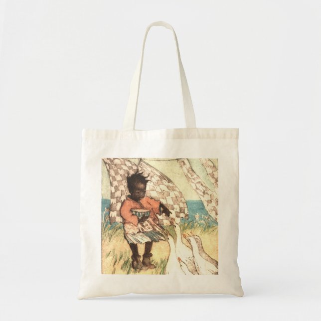 Tasche: Füttre der Gänse durch Helen Hyde (1868-19 Tragetasche (Vorne)