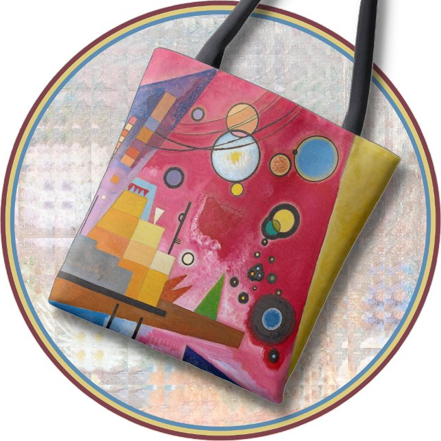 TASCHE - "Heavy Red" - Abstraktes Kunstbild - Kand (Abstract art entitled "Heavy Red" by Wasilly Kandinsky is featured on both sides of this Tote Bag.)