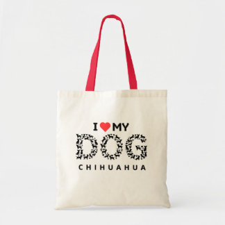 Tasche Ich liebe meine Chihuahua-Hundemutter Herz