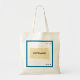 Tasche - Karte des Bundesstaates South Dakota mit