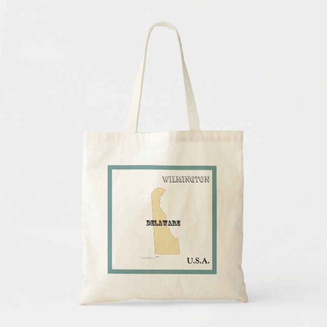 Tasche - Karte des US-Bundesstaates Delaware mit S (Vorne)
