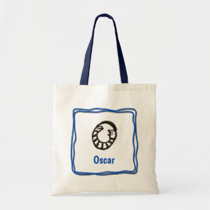 Tasche - Katzenbrief O mit dem Namen in Rahmen