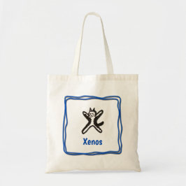 Tasche - Katzenbrief X mit dem Namen in Rahmen
