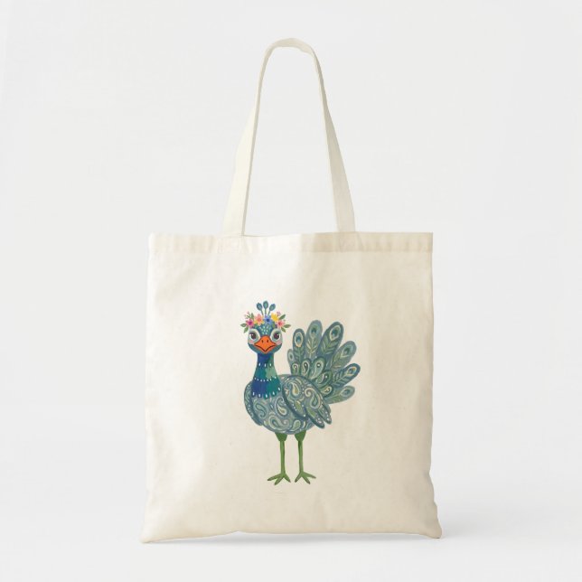 Tasche mit Blumenkrone und Perlhuhn (Vorne)