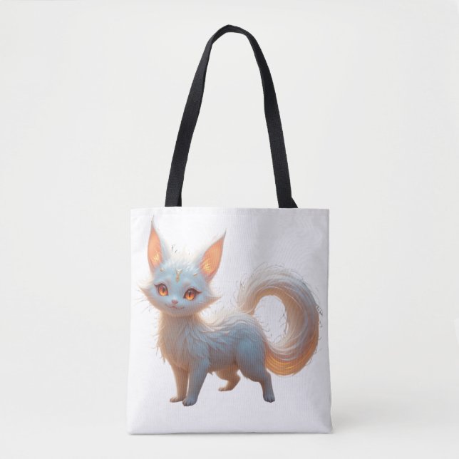 Tasche mit einem niedlichen, weißen Fuchs (Vorderseite)