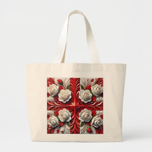 Tasche mit englischer Rose Design (Vorne)
