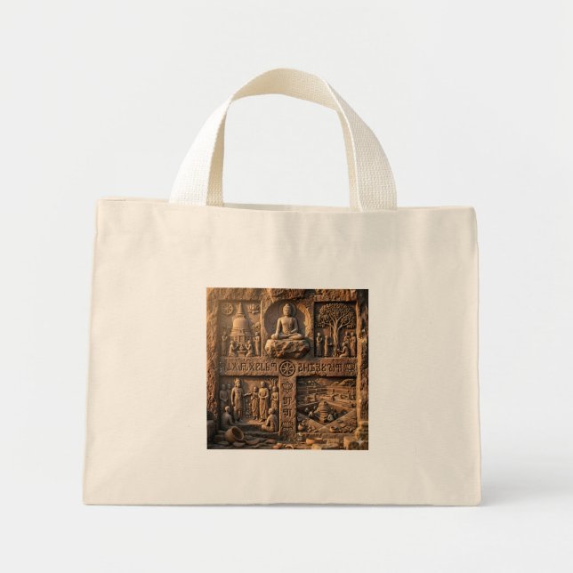 Tasche mit Erbe alter Steininschriften (Vorne)
