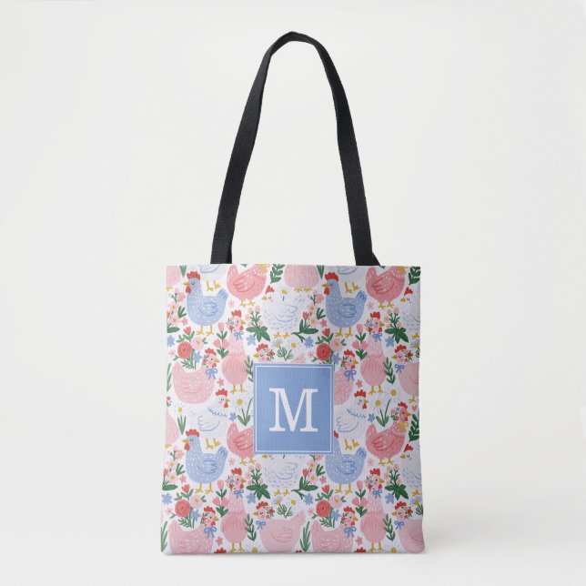 Tasche mit fantastischen Hühnern (Vorderseite)