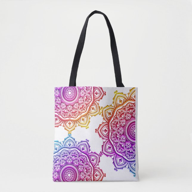 Tasche mit farbenfroher Mandala (Vorderseite)