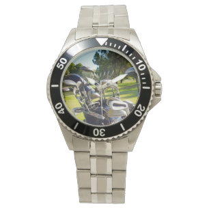 Tasche mit Golf Clubs, Mens Armbanduhr