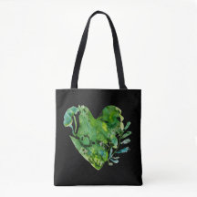 Tasche mit grünem Herz