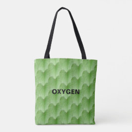 Tasche mit grünem Herzblattmuster
