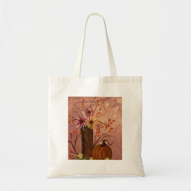 Tasche mit Herbstblumen (Vorne)