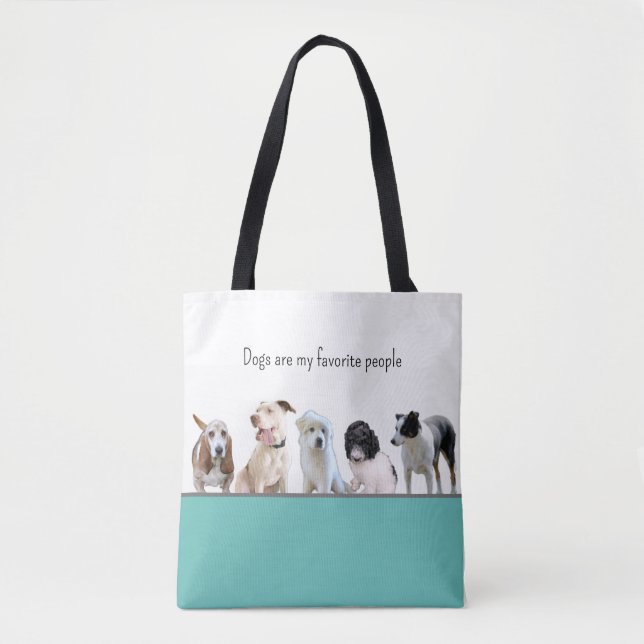 Tasche mit Hunden sind meine Lieblingsmenschen Spr (Vorderseite)