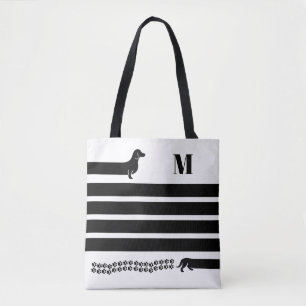 Tasche mit individuellem Dachshund-Monogramm