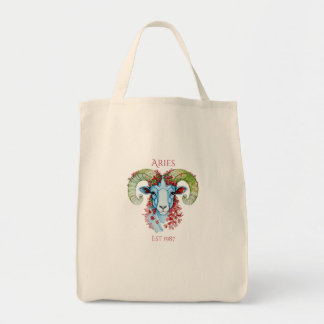 Tasche mit individuellem Geburtsjahr und floralem 