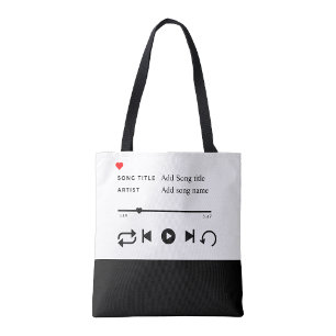 Tasche mit individuellem Song-Titel   Personalisie