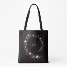 Tasche mit individuellem Sternenspiral-Initialen-G