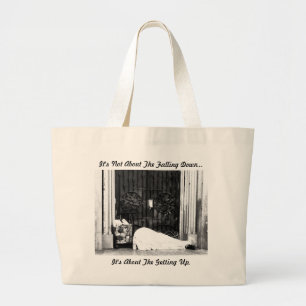 Tasche mit inspirierendem Zitat.