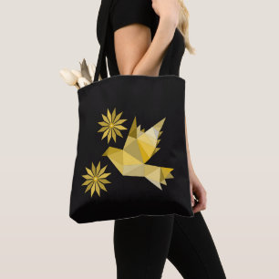 Tasche mit kreativem Vogel mit Blume