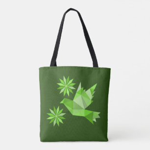 Tasche mit kreativem Vogel mit Blume