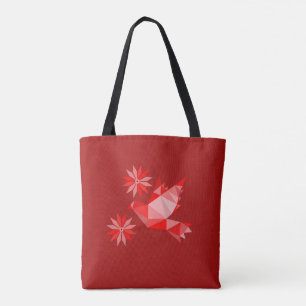 Tasche mit kreativem Vogel mit Blume