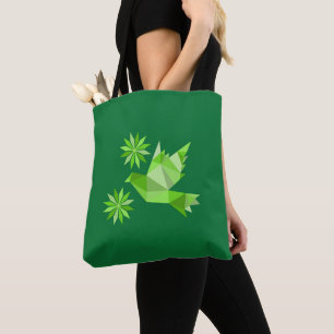 Tasche mit kreativem Vogel mit Blume