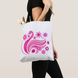 Tasche mit kreativem Vogel mit Blume