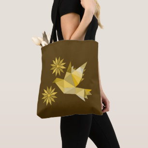 Tasche mit kreativem Vogel mit Blume