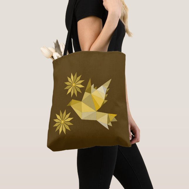 Tasche mit kreativem Vogel mit Blume (Von Nahem)