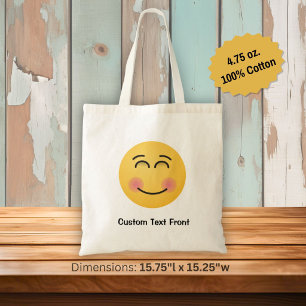Tasche mit lächelndem Gesicht und lächelnden Augen