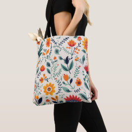 Tasche mit leuchtendem Blumenmuster