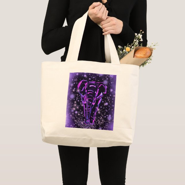 Tasche mit lila Elefant (Vorderseite (Produkt))