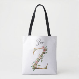 Tasche mit maßgeschneidertem Gold-Blumen-Letter Z 