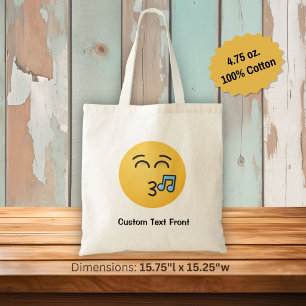 Tasche mit pfeifendem Gesicht mit lächelnden Augen