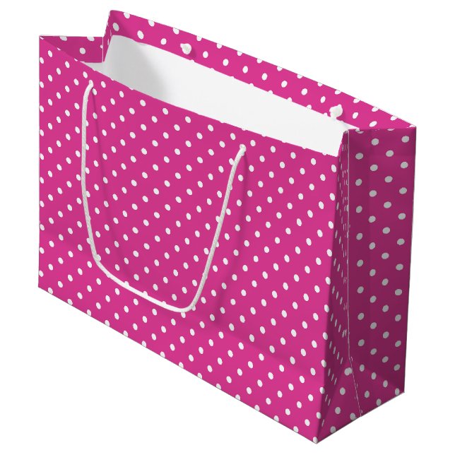 Tasche mit Punkten Große Geschenktüte (Vorderseite Schrägansicht)