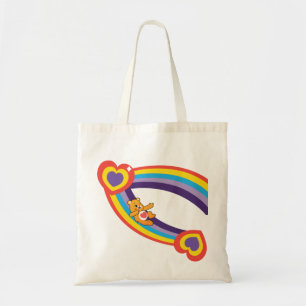Tasche mit Regenbogen und frechem Bärenmuster