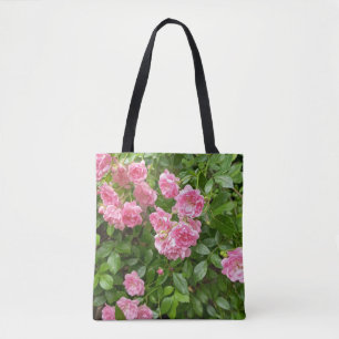 Tasche mit rosa Blumengarten-Motiv