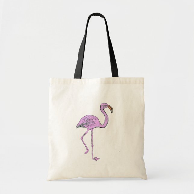 Tasche mit rosa Flamingo (Vorne)