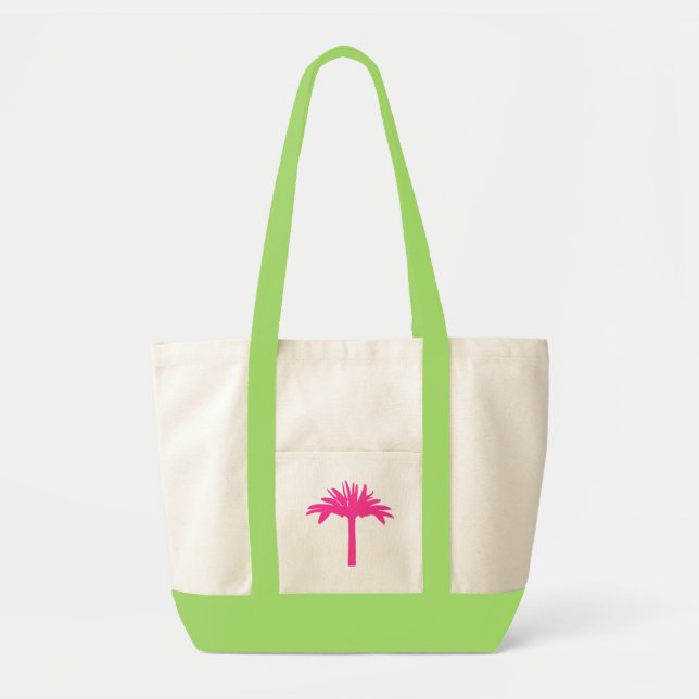 Tasche mit rosa Palmenbaum (Vorne)