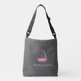 Tasche mit rosa Segelboot