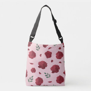 Tasche mit Rosenmuster Schultergurt Tote Bag