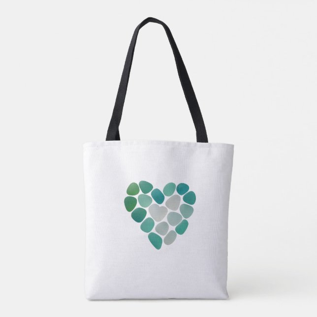 Tasche mit Seeglas-Design (Rückseite)