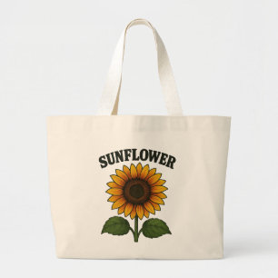 Tasche mit Sonnenblumenmalerei.