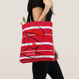 Tasche mit Streifen und Damendesign.