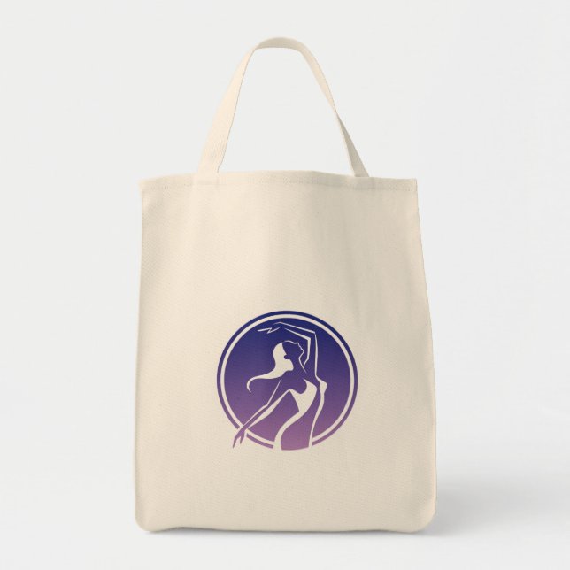 Tasche mit Tänzer-Silhouette-Gradient-Medaillon (Vorne)