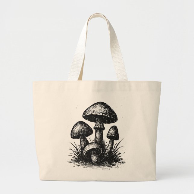 Tasche mit tintenzeichnendem Pilzcluster (Vorne)