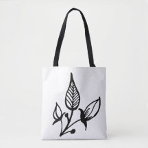 Tasche mit weißer Blütenschuh