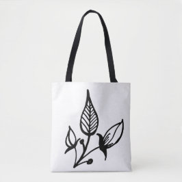 Tasche mit weißer Blütenschuh